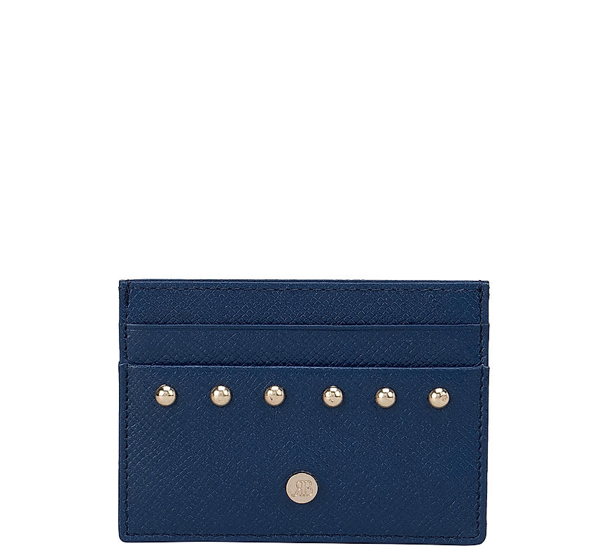 Blue Franzy Card Sleeve With Gold Embellishments